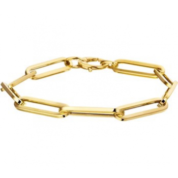 14krt gouden armband ankerschakel 6mm 19cm (S384) - 611939