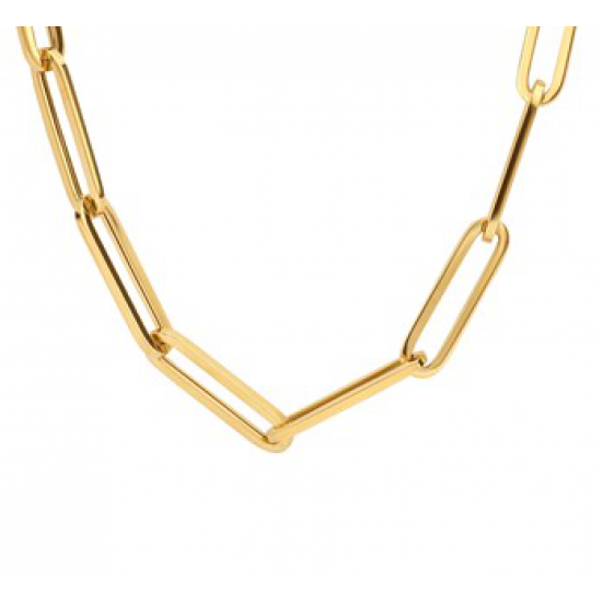 14krt gouden collier ankerschakel 6mm 45cm (H154) - 611940