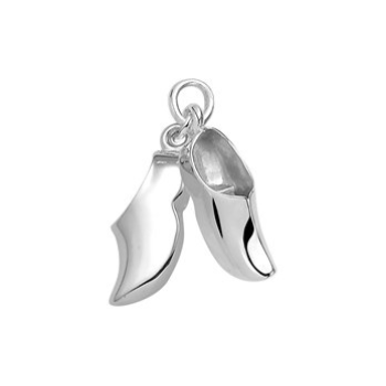 Zilveren bedel klompjes - 615009