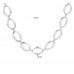 Zilveren collier ovale schakel 45cm 10mm - 615082