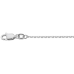 Zilver anker collier 60cm 1.3mm - 615052