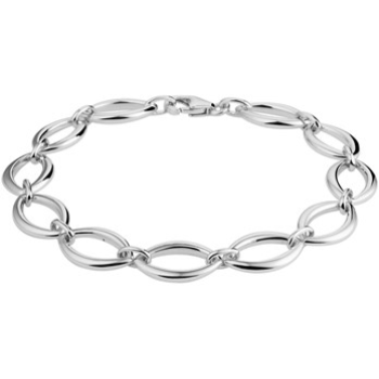Zilveren armband ovaal schakel 19cm 10mm - 615081
