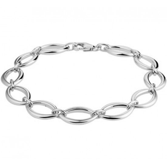 Zilveren armband ovaal schakel 19cm 10mm - 615081