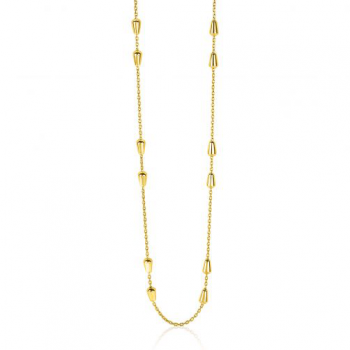 ZINZI zilveren collier fantasie geel 42+3cm ZIC1910G - 615178