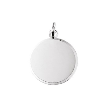 Zilveren graveerhanger rond 20mm - 615252 Zilveren graveerhanger rond 20mm - 615252