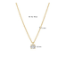 14krt gouden collier met zirkonia hanger 3.5mm 40-44cm - 615213