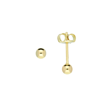 Jackie 14krt gouden oorknopjes glad 3mm - 615268