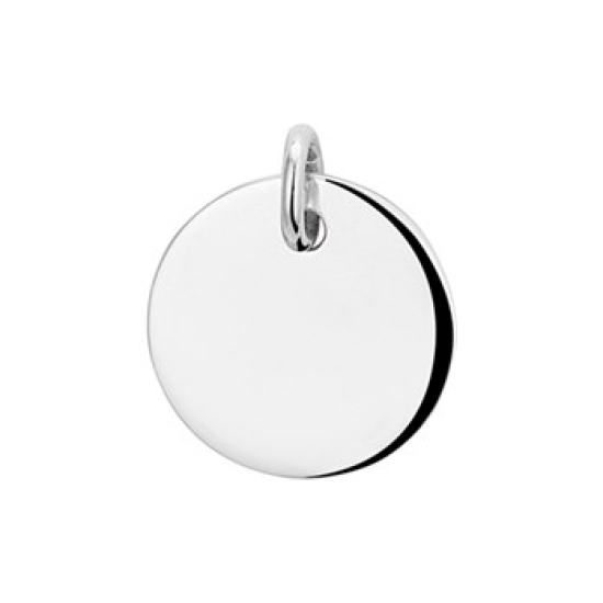 Zilveren graveerhanger rond 16mm - 615053 Zilveren graveerhanger rond 16mm - 615053