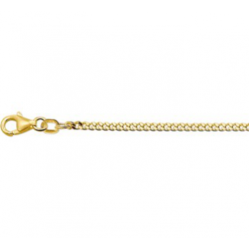 14krt gouden gourmet collier 45cm 2mm - 615499