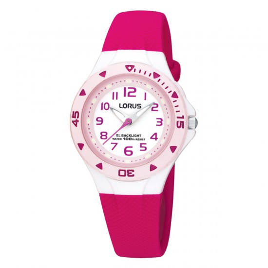 Lorus kinderhorloge urethaan pink 100mtr R2339DX9 - 615538