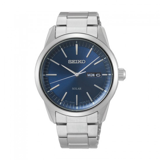 Seiko Solar Staal Blauw 100mtr SNE525P1 - 615650