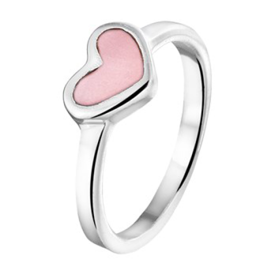 Zilveren ring parelmoer hartje divers maat 12.5-15 - 612111 Zilveren ring parelmoer hartje divers maat 12.5-15 - 612111