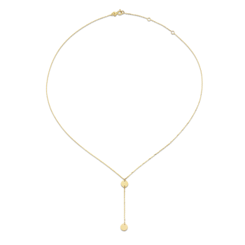 Jackie 14krt gouden Y-collier discjes - 615305