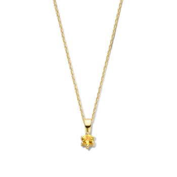 Jackie 14krt gouden hanger citrien 3.4mm - 615308 Jackie 14krt gouden hanger citrien 3.4mm - 615308