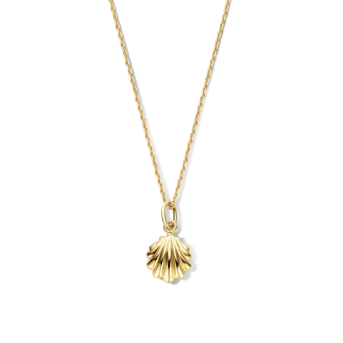 Jackie 14krt gouden hanger schelp 8mm - 615311 Jackie 14krt gouden hanger schelp 8mm - 615311