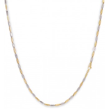 Monzario 14krt bicolor gouden collier 45cm 3.5mm 865A - 615762