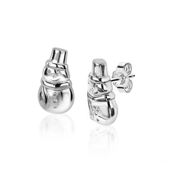 ZINZI zilveren oorstekekers sneeuwpop ZIO2159 - 615876 ZINZI zilveren oorstekekers sneeuwpop ZIO2159 - 615876