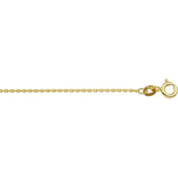 14krt gouden anker collier gediamanteert 42cm 1.2mm - 615502