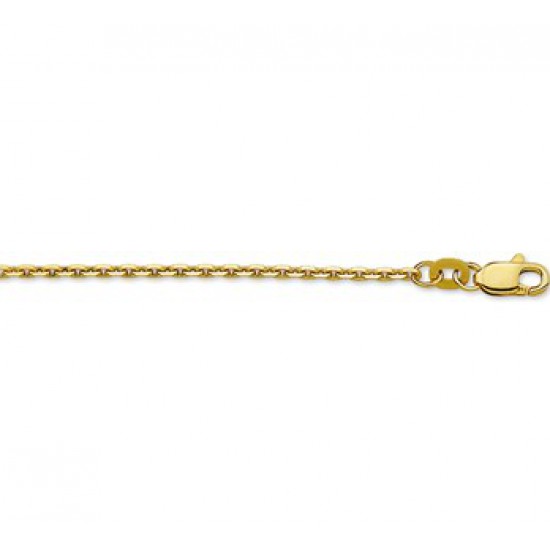 14krt gouden anker collier gediamanteert 42cm 1.5mm - 615503