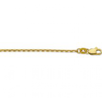 14krt gouden anker collier gediamanteert 45cm 2mm - 615505