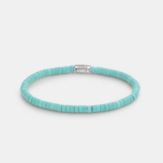 Rebel & Rose Jewelry Bracelet No Balls Please Slices Turquoise 4mm S - 616127 Rebel & Rose Jewelry Bracelet No Balls Please Slices Turquoise 4mm S - 616127