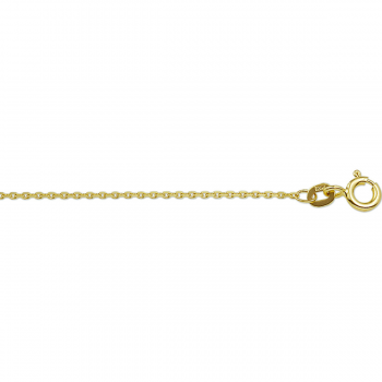 14krt gouden anker collier gediamanteert  42cm 0.9mm - 616399