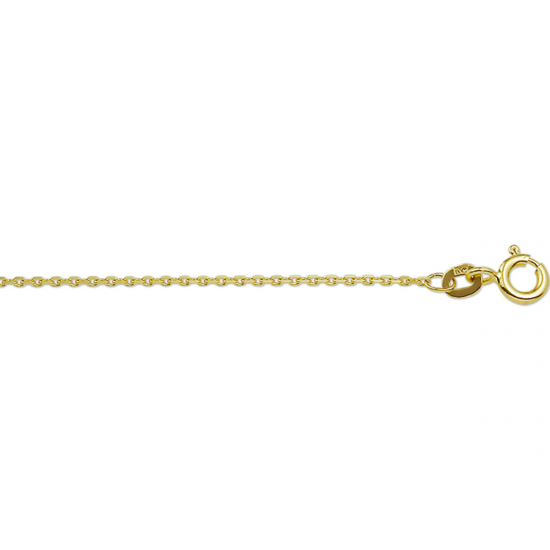 14krt gouden anker collier gediamanteert  45cm 0.9mm - 616400