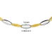 14krt bicolor gouden schakel collier 7.2mm 44.5cm - 612304