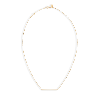 14krt gouden collier met balkje ertussen 45cm - 615990