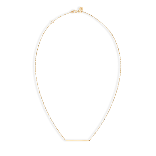 14krt gouden collier met balkje ertussen 45cm - 615990 14krt gouden collier met balkje ertussen 45cm - 615990