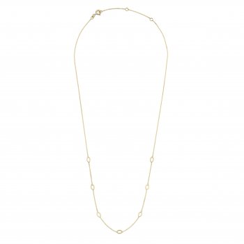 Jackie 14krt gouden collier Long Oval 60cm - 616508