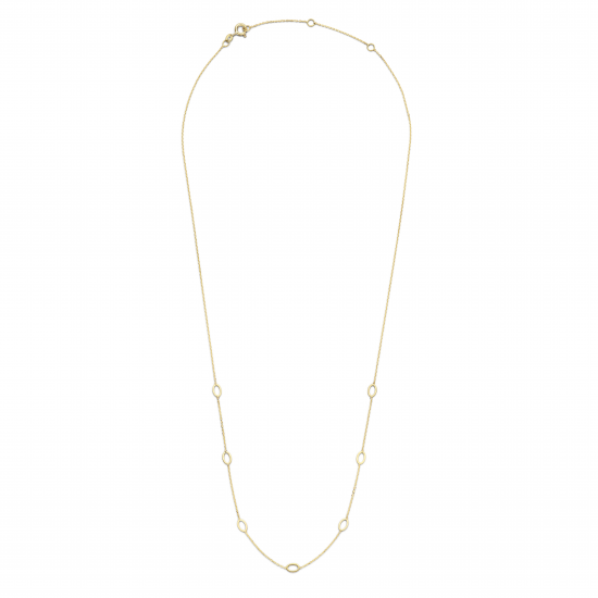 Jackie 14krt gouden collier Long Oval 60cm - 616508