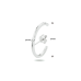 Zilveren Suspender oorbel 24x1.3mm 1 stuk - 616618