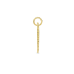 14krt gouden graveer hanger rond met parelrand 16mm - 616620
