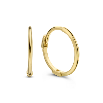 Jackie 14krt gouden oorbellen mini plain hoops - 616706 Jackie 14krt gouden oorbellen mini plain hoops - 616706