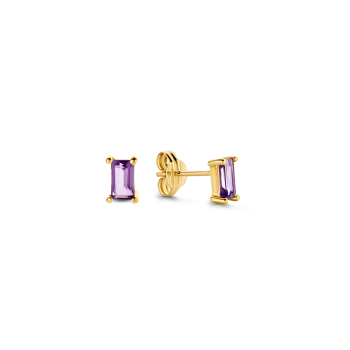 Jackie 14krt gouden oorstekers Medina Amethist - 616717 Jackie 14krt gouden oorstekers Medina Amethist - 616717
