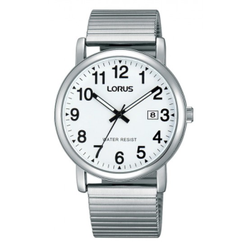 Lorus herenhorloge rekband witte plaat RG859CX5 - 616742