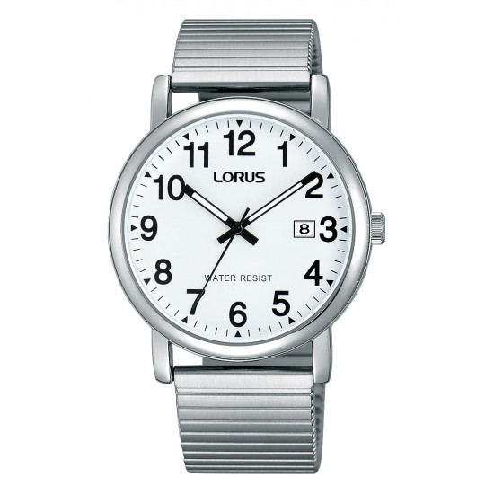 Lorus herenhorloge rekband witte plaat RG859CX5 - 616742