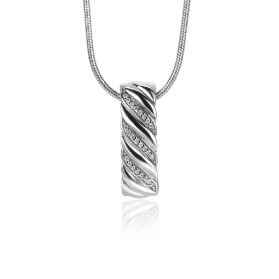 ZINZI zilveren hanger bewerkt en zirkonia ZIH2244 - 616799 ZINZI zilveren hanger bewerkt en zirkonia ZIH2244 - 616799