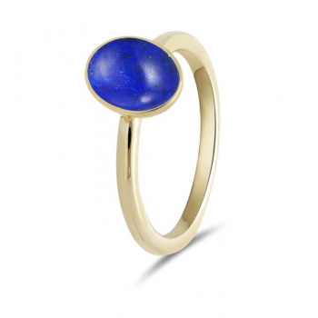 14krt gouden ring met ovale Lapis Lazulli 1.00crt - 616867