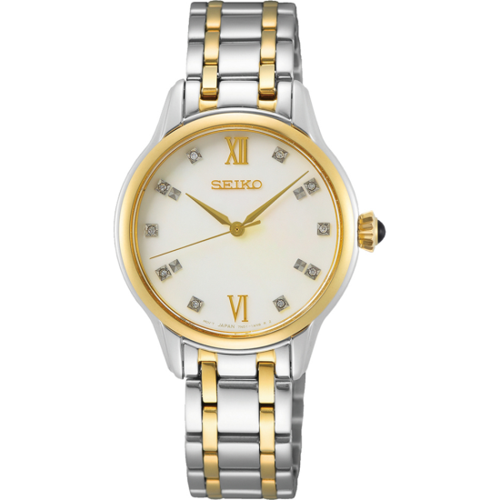 Seiko Dames Bicolour MOP met Diamant 50mtr SRZ540P1 - 617111