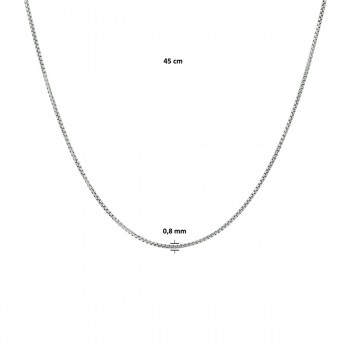 Zilver venetiaans collier 45cm 0.8mm - 617241