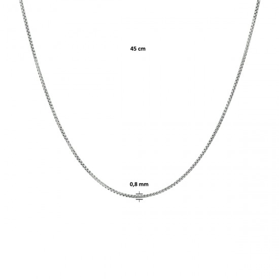 Zilver venetiaans collier 45cm 0.8mm - 617241