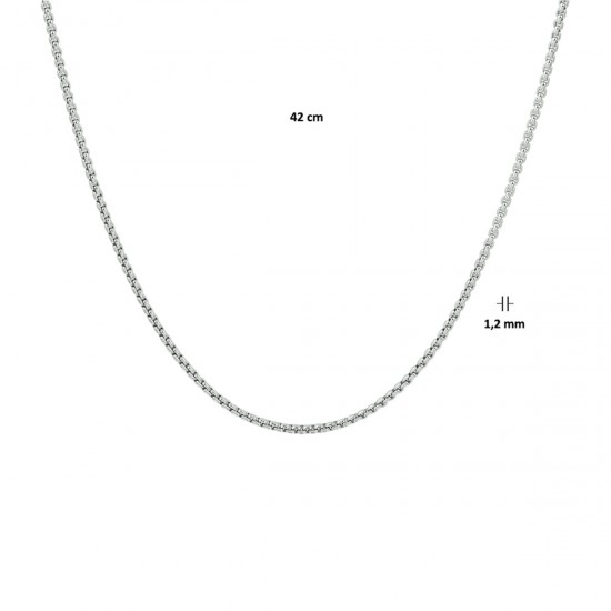 Zilver venetiaans collier 42cm 1.2mm - 617242