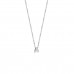 Zilver collier met letter A - 617343