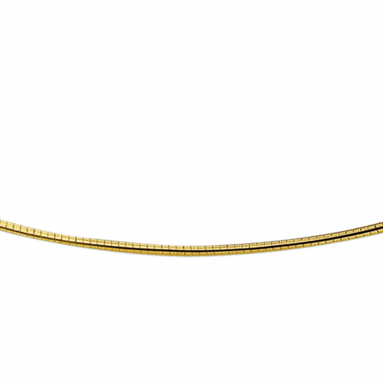 14krt gouden omega collier rond  45cm 1.4mm - 617372