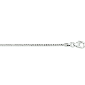 14krt witgouden vossenstaart collier 45cm 1.3mm - 617373