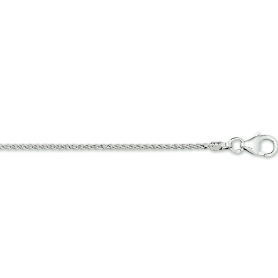 14krt witgouden vossenstaart collier 45cm 1.3mm - 617373
