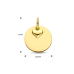14krt gouden graveerhanger met hartje - 616960