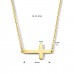 14krt gouden collier met kruis 40-44cm - 617516